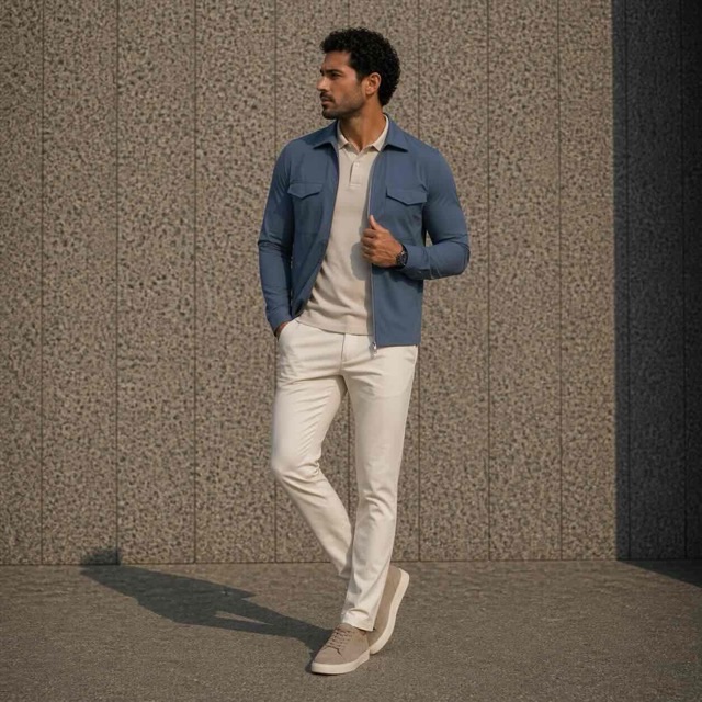 Mi-Piace travel overshirt blauw