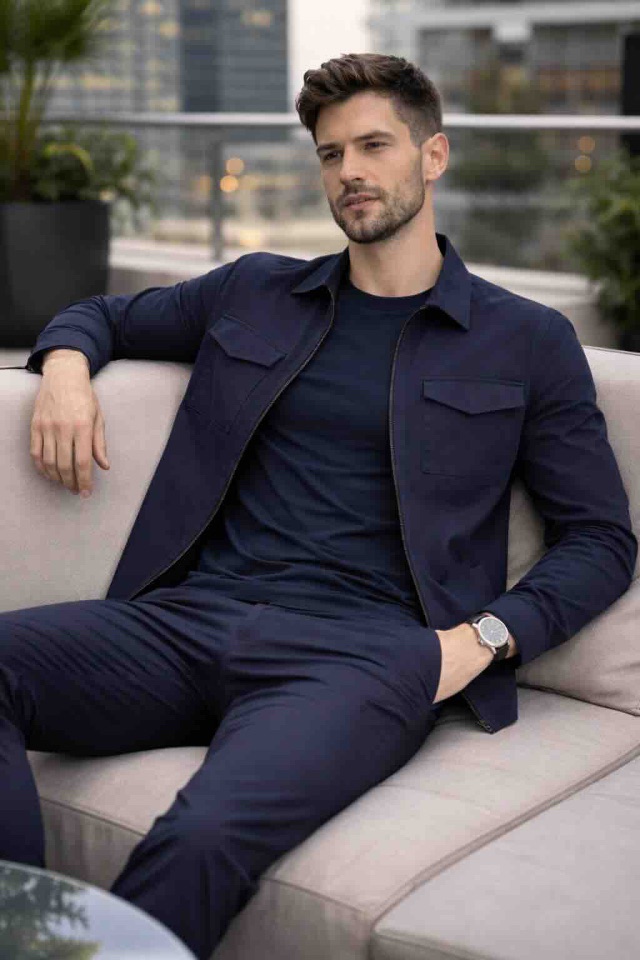 Mi-Piace travel overshirt navy