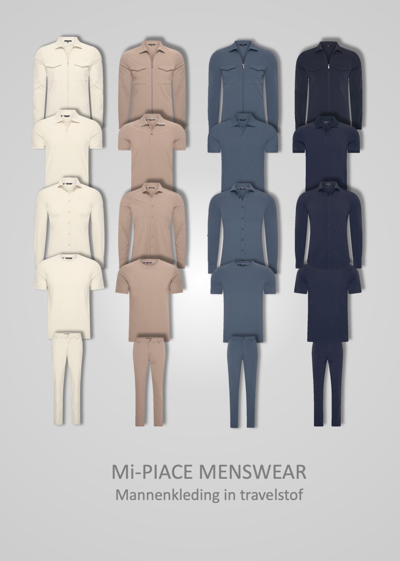 Mi-Piace travel outfit  in zelfde kleur voor mannen