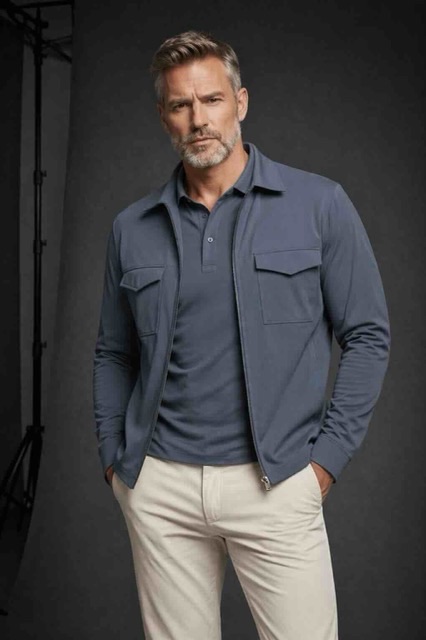 Mi-Piace travel polo blauw
