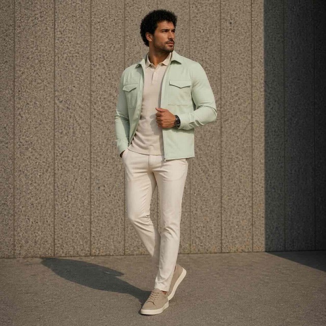 mi piace travel overshirt in kleur lilypad